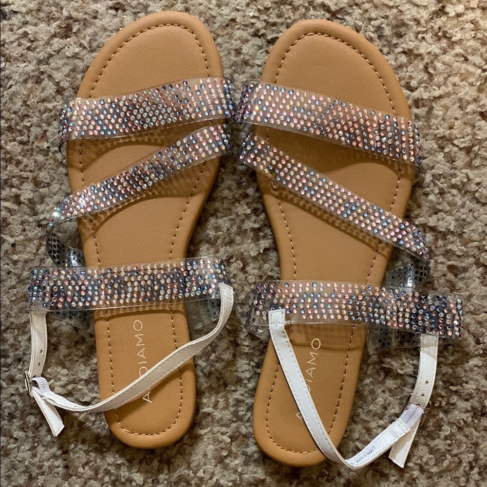 Women's Sandals with Rhinestone Straps